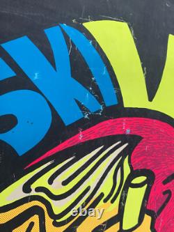 Rare Vintage 1969 Ski Vail Colorado Blacklight Poster Sir Richard RJ Thompson
