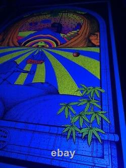 Rare Vintage 1970 Saladin Productions Rapid Transit Blacklight Poster-Petagno