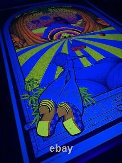 Rare Vintage 1970 Saladin Productions Rapid Transit Blacklight Poster-Petagno