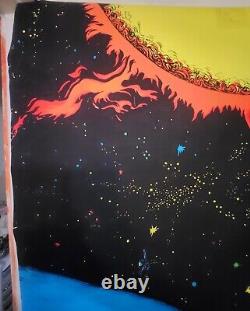 Rare Vintage 1971 Blacklight Outer Space Poster Houston Blacklight Dist Inc New