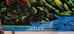 Rare Vintage 1971 Blacklight Outer Space Poster Houston Blacklight Dist Inc New