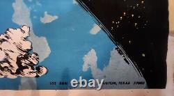 Rare Vintage 1971 Blacklight Outer Space Poster Houston Blacklight Dist Inc New