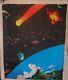 Rare Vintage 1971 Blacklight Outer Space Poster Houston Blacklight Distribution