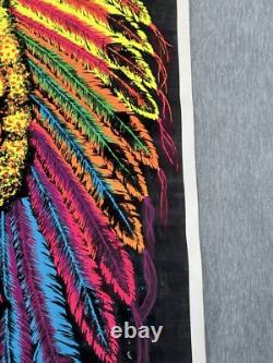 Rare Vintage 1972 Velva-Print PP 14-15 Indian Chief Velvet Blacklight Poster