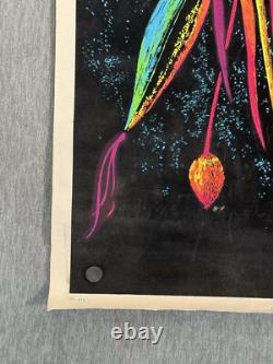 Rare Vintage 1972 Velva-Print PP 14-15 Indian Chief Velvet Blacklight Poster