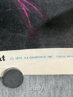 Rare Vintage 1972 Velva-Print PP 14-15 Indian Chief Velvet Blacklight Poster