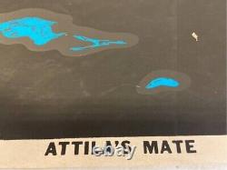 Rare Vintage ATTILA'S MATE Blacklight Poster 1969 Houston Blacklight Inc Nice