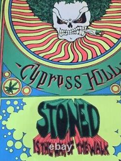 Rare Vintage Cypress Hill 1993 Stoned Is The Way Of The Walk Blacklight Poster