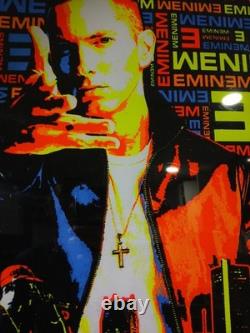 Rare Vintage Eminem Black Light Poster Slim Shady 35 X 23 Rap 9951 Bravado