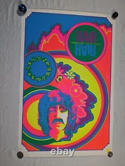 Rare Vintage Original Hair 60's Blacklight Poster Tribal Love Rock Music 35X23