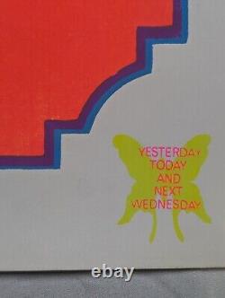 Rare Vintage Original Hair 60's Blacklight Poster Tribal Love Rock Music 35X23