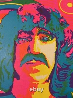 Rare Vintage Original Hair 60s Blacklight Poster Tribal Love Rock Music 35X23