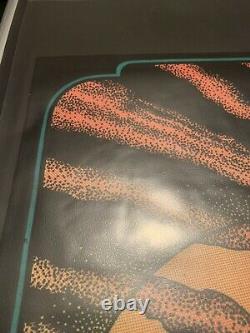 Rare Vintage Western Graphics Sea Monster Attacking Ship Blacklight Poster