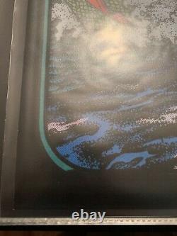 Rare Vintage Western Graphics Sea Monster Attacking Ship Blacklight Poster