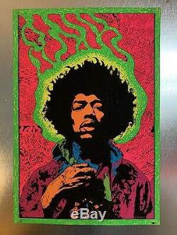 Rare Vtg 1967 Jimi Hendrix Blacklight Poster Joe Roberts Jr Psychedelic rockstar