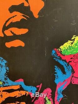 Rare Vtg 1967 Jimi Hendrix Blacklight Poster Joe Roberts Jr Psychedelic rockstar