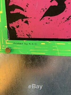 Rare Vtg 1967 Jimi Hendrix Blacklight Poster Joe Roberts Jr Psychedelic rockstar