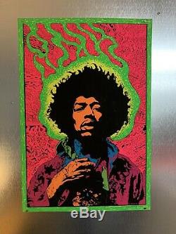 Rare Vtg 1967 Jimi Hendrix Blacklight Poster Joe Roberts Jr Psychedelic rockstar