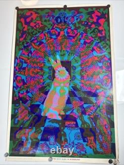 Rare Vtg White Rabbit In Wonderland East Totem West McHugh Blacklight