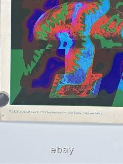 Rare Vtg White Rabbit In Wonderland East Totem West McHugh Blacklight