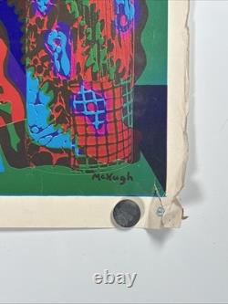 Rare Vtg White Rabbit In Wonderland East Totem West McHugh Blacklight