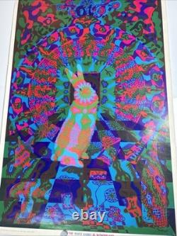 Rare Vtg White Rabbit In Wonderland East Totem West McHugh Blacklight