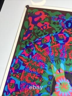 Rare Vtg White Rabbit In Wonderland East Totem West McHugh Blacklight