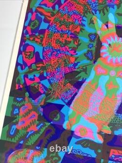 Rare Vtg White Rabbit In Wonderland East Totem West McHugh Blacklight