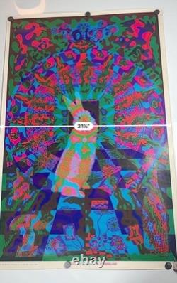 Rare Vtg White Rabbit In Wonderland East Totem West McHugh Blacklight