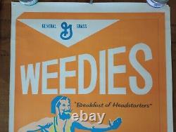 Rare Weedies Breakfast of Headstarters 1969 Dennis Dent Blacklight Poster