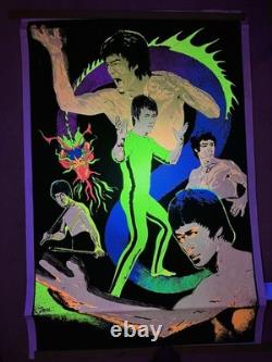 Rare bruce lee blacklight poster
