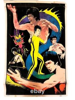 Rare bruce lee blacklight poster