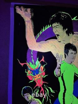Rare bruce lee blacklight poster