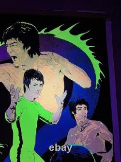 Rare bruce lee blacklight poster