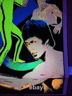 Rare bruce lee blacklight poster