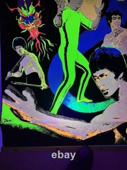 Rare bruce lee blacklight poster