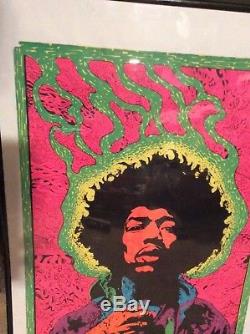 Rare vintage Jimi Hendrix black light poster