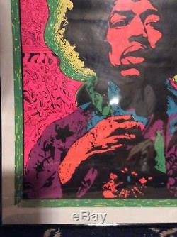 Rare vintage Jimi Hendrix black light poster