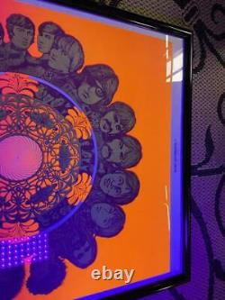 Rarest Beatles Stones Hendrix Dylan, Donavan The Monkees 1969 Blacklight Poster