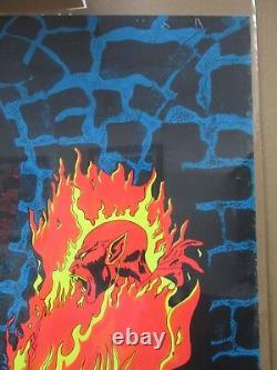 Rege Rising SATANAS Satan Black Light Poster 1970 Large Inv#G1670