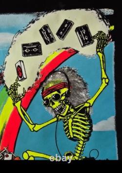 Relix Relix Rainbow #835 Blacklight Poster 1992 Skeleton Rainbow Cassette Tapes