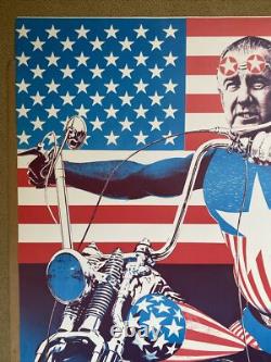 Richard Nixon Chopper Poster Original Vintage Bob Dará Agnew Blacklight 1970s US