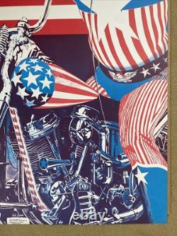 Richard Nixon Chopper Poster Original Vintage Bob Dará Agnew Blacklight 1970s US