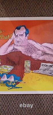 Richard Nixon Thanks I Needed That Original Vintage 1972 Black Light Poster mint
