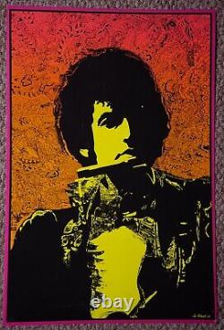 Rock Memorabilia, Black Light Poster, Bob Dylan, original silkscreen 1968
