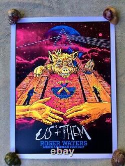 Roger Waters Us and Them Concert Poster 2017 Pink Floyd Black Light Print #171