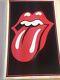 Rolling Stones Logo Original Vintage Blacklight Poster