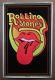 Rolling Stones Original Vintage Blacklight Poster Psychedelic Tongue Pin-up 70s