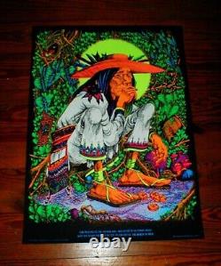 SAN MEZCALITO 1970's RICK GRIFFIN silk screen black light POSTER