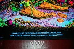 SAN MEZCALITO 1970's RICK GRIFFIN silk screen black light POSTER